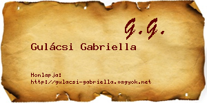 Gulácsi Gabriella névjegykártya